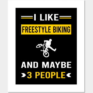 3 People Freestyle Biking Posters and Art